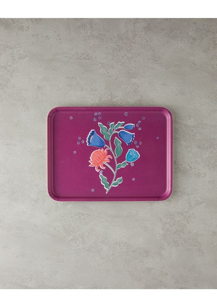 Carnival Posy Melamin Kaydırmaz Tepsi 27X36 cm Fuşya fiyatları