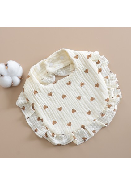 Ins Tarzı Salya Akan Havlu Altı Kat Gazlı Bez U Şeklinde Önlük Fırfır Kenarı Tükürme Önleyici Havlu Pamuk Bir Kategori (Yurt Dışından)