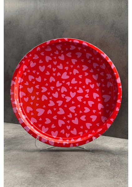 Home Pembe Kalpler Metal Tepsi