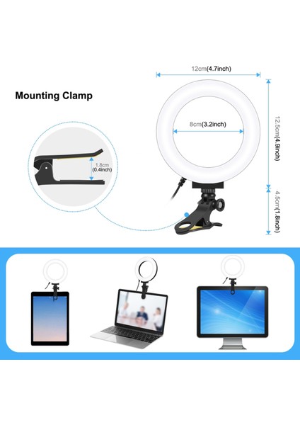 Puluz USB Halka Işığı 3200 - 5600K 10 Parlaklık Seviyesi (Yurt Dışından) fiyatları