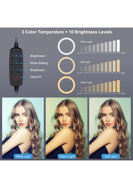 Puluz USB Halka Işığı 3200 - 5600K 10 Parlaklık Seviyesi (Yurt Dışından) fırsatları