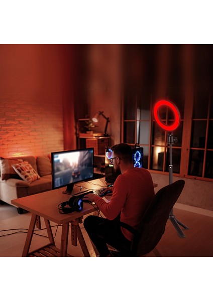 Ph-01 6 Inç LED Halka Işık Seti 5600K USB 4 Renk Canlı Yayımlama Için (Yurt Dışından) indirimleri
