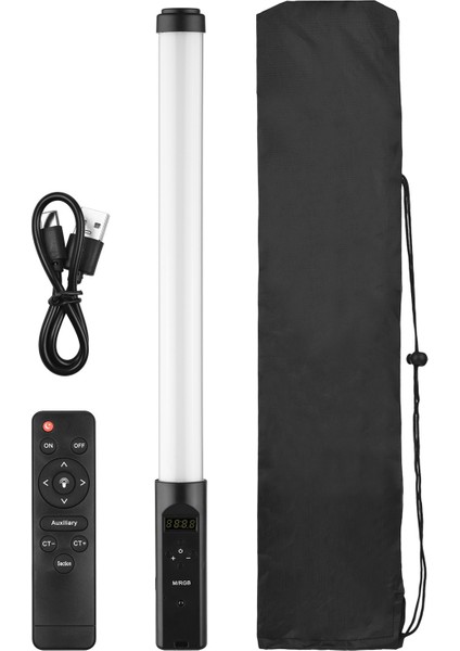 El Tutulabilir Rgb Tüp Işığı 3200K - 5500K Parlaklığı Ayarlanabilir 9 Renkli Efektli (Yurt Dışından) fiyatları