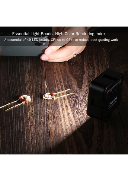 Ulanzi VL49 Mini LED Video Işığı 6W Aydınlatma Seviyesi Ayarlanabilir CRI95+ (Yurt Dışından) fiyatları