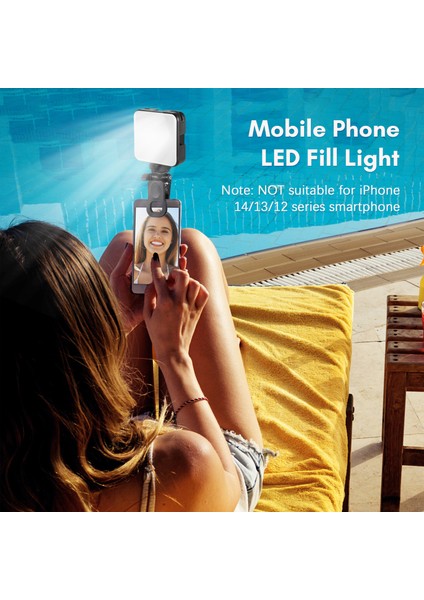 W64 Mini Kırılabilir LED Video Işığı 2500K - 6500K Doyurulabilir Online Toplantılar Için (Yurt Dışından) indirimleri