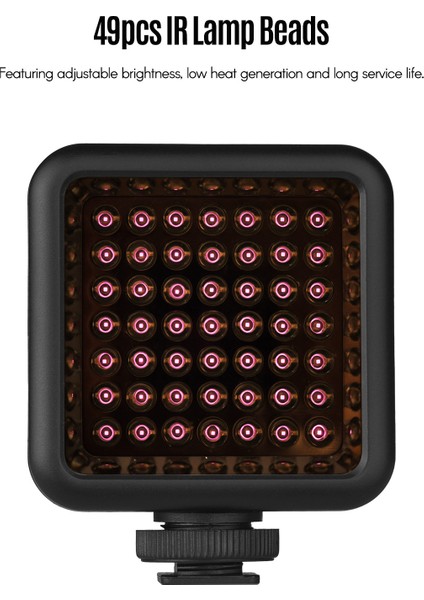 IR49S Mini Ir Gece Görüş Aydınlatması Gömülü Şarj Edilebilir Pil 3 Soğuk Ayaklı Montaj (Yurt Dışından) fırsatları