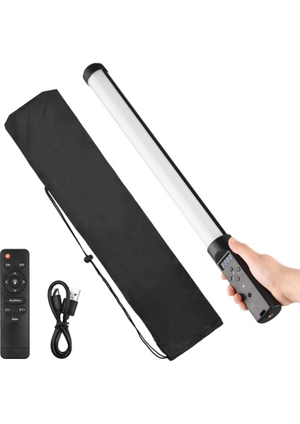 El Tutuşlu LED Tüp Işığı 3200K - 5500K Uzak Kumanda ile Ayarlanabilir (Yurt Dışından)