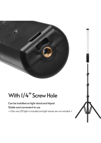 El Tutuşlu LED Tüp Işığı 3200K - 5500K Uzak Kumanda ile Ayarlanabilir (Yurt Dışından) indirimleri