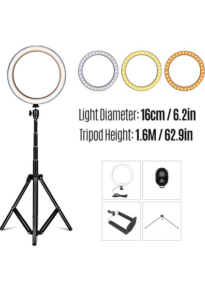 16 cm Fotoğrafçılık Için Cep Telefonu Tutucu ile Katlanabilir LED Aydınlatma Halkası (Yurt Dışından) indirimleri