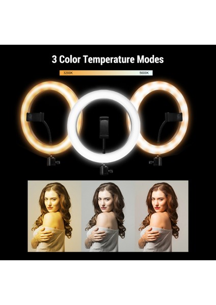 10 Inçlik Rgb LED Halka Işığı Ayarlanabilir Renkler ve Parlaklık (Yurt Dışından) indirimleri