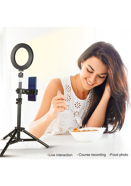 Canlı Yayın Için Telefon Tutuculu 3 Seviyeli Parlaklıklu LED Halka Işığı (Yurt Dışından) modelleri