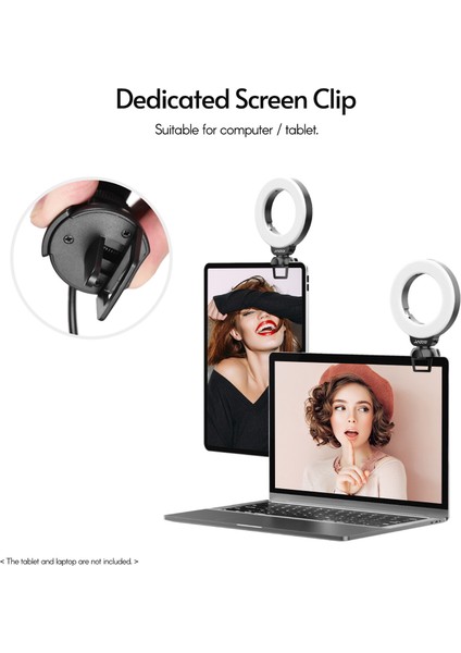 4 Inç Mini LED Halka Işığı Video Konferansı Için 3 Aydınlatma Modu Ayarlanabilir (Yurt Dışından) indirimleri