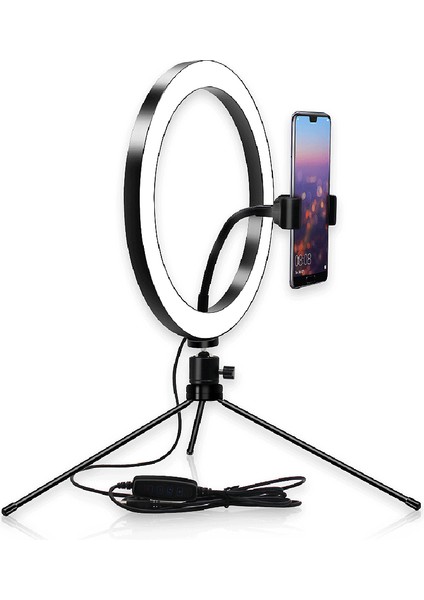 USB 10 Parlaklık Seviyesi ve 3 Aydınlatma Rengi Ile Ayarlanabilir Sie Halka Işığı (Yurt Dışından)