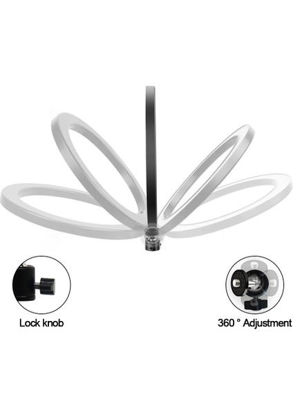 USB 10 Parlaklık Seviyesi ve 3 Aydınlatma Rengi Ile Ayarlanabilir Sie Halka Işığı (Yurt Dışından)