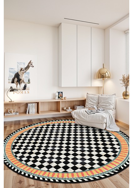 Mackenzie Modern Halı, Makinede Yıkanabilir Kaymaz Taban, Ince Salon Halısı, Mutfak Halısı ve Yolluk