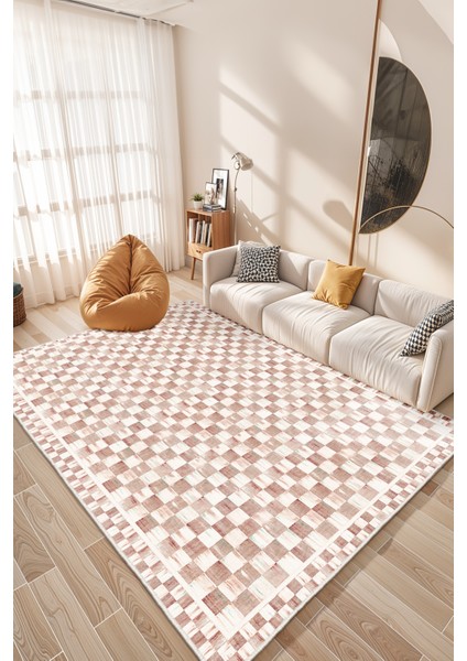 Mackenzie Modern Halı, Makinede Yıkanabilir Kaymaz Taban, Ince Salon Halısı, Mutfak Halısı ve Yolluk