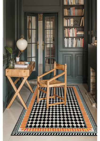 Mackenzie Modern Halı, Makinede Yıkanabilir Kaymaz Taban, Ince Salon Halısı, Mutfak Halısı ve Yolluk