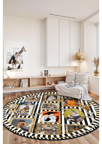 Mackenzie Modern Halı, Makinede Yıkanabilir Kaymaz Taban, Ince Salon Halısı, Mutfak Halısı ve Yolluk