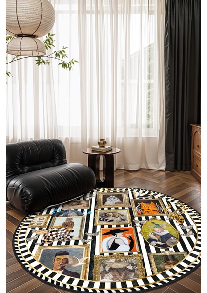 Mackenzie Modern Halı, Makinede Yıkanabilir Kaymaz Taban, Ince Salon Halısı, Mutfak Halısı ve Yolluk