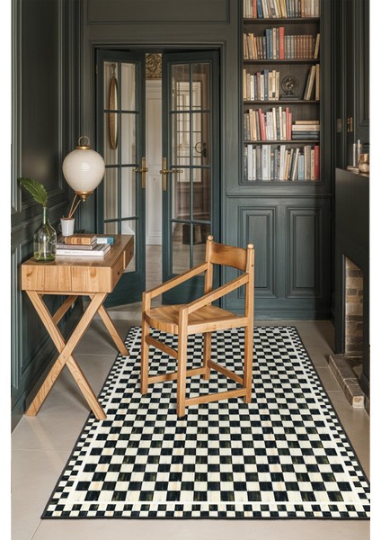 Mackenzie Modern Halı, Makinede Yıkanabilir Kaymaz Taban, Ince Salon Halısı, Mutfak Halısı ve Yolluk