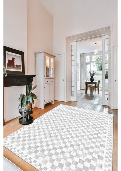 Mackenzie Modern Halı, Makinede Yıkanabilir Kaymaz Taban, Ince Salon Halısı, Mutfak Halısı ve Yolluk