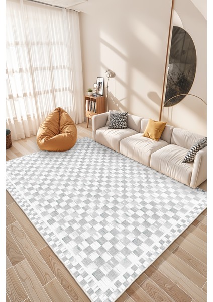 Mackenzie Modern Halı, Makinede Yıkanabilir Kaymaz Taban, Ince Salon Halısı, Mutfak Halısı ve Yolluk