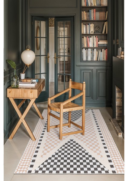 Mackenzie Modern Halı, Makinede Yıkanabilir Kaymaz Taban, Ince Salon Halısı, Mutfak Halısı ve Yolluk