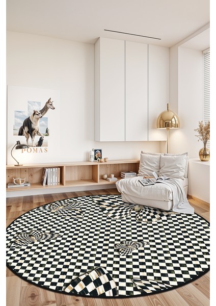 Mackenzie Modern Halı, Makinede Yıkanabilir Kaymaz Taban, Ince Salon Halısı, Mutfak Halısı ve Yolluk