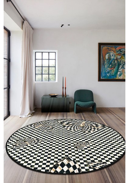 Mackenzie Modern Halı, Makinede Yıkanabilir Kaymaz Taban, Ince Salon Halısı, Mutfak Halısı ve Yolluk