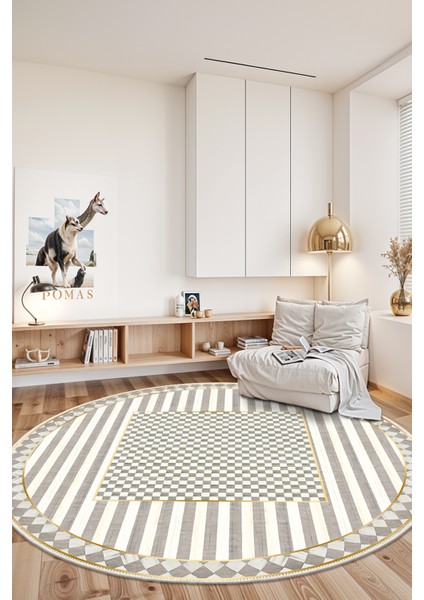 Mackenzie Modern Halı, Makinede Yıkanabilir Kaymaz Taban, Ince Salon Halısı, Mutfak Halısı ve Yolluk