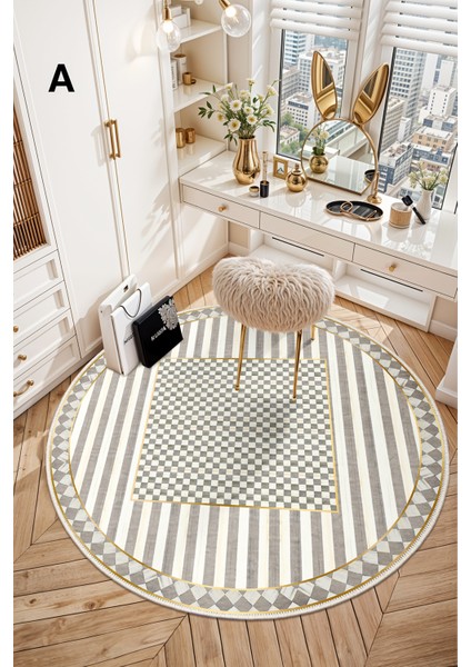 Mackenzie Modern Halı, Makinede Yıkanabilir Kaymaz Taban, Ince Salon Halısı, Mutfak Halısı ve Yolluk