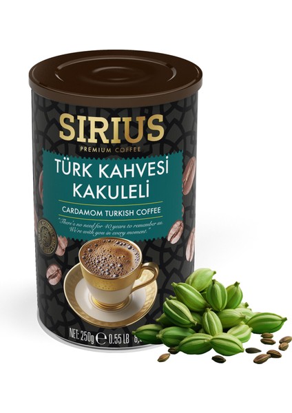 Kakule Aromalı Türk Kahvesi 250 gr (Teneke Kutu)