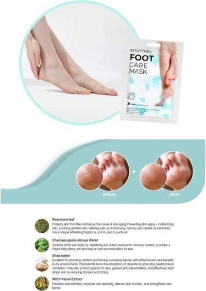 Beautymoa Foot Care Mask - Ayak Bakım Maskesi