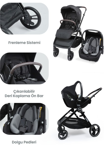 Nova Travel Sistem Bebek Arabası Siyah