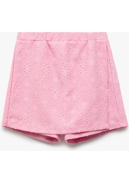Fisto Beli Lastikli Mini Şort Etek