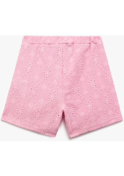 Fisto Beli Lastikli Mini Şort Etek