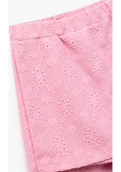 Fisto Beli Lastikli Mini Şort Etek