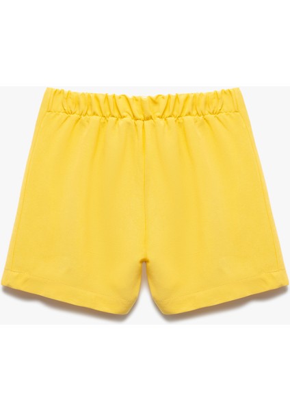 Pile Detaylı Beli Lastikli Viskon Şort fiyatları