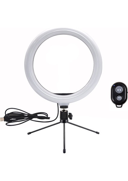 10 Inçlik Video LED Halka Işığı 2900 - 6500K Masalı Tripod Stantı Uzak Denetimli Şerit (Yurt Dışından) fiyatları