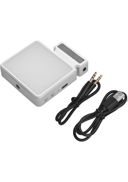 2'li Kayıt Mikrofonu LED Video Işığı Kompakt Şarj Edilebilir Iki Renkli 3200K-5600K (Yurt Dışından)