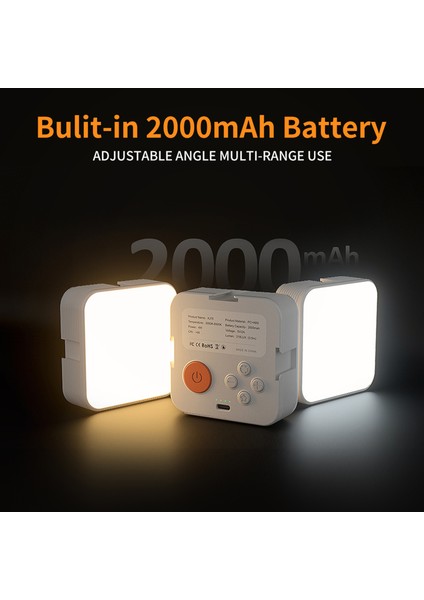 Cep LED Video Işığı 3000K - 6500K Parlaklık Ayarlanabilir Yerleşik Pil (Yurt Dışından) modelleri