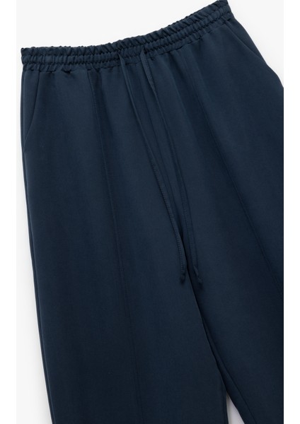 Modal Kumaş Beli Lastikli Bağlamalı Cepli Balon Fit Pantolon modelleri