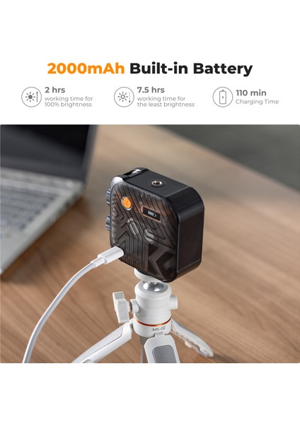 K&f Concept Cep LED Videolar Işığı CRI96+ 2500K - 9900K Parlaklık Ayarlanabilir (Yurt Dışından) fiyatları