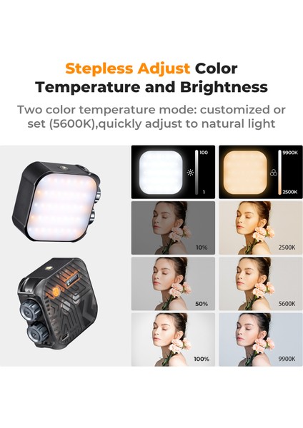 K&f Concept Cep LED Videolar Işığı CRI96+ 2500K - 9900K Parlaklık Ayarlanabilir (Yurt Dışından) fırsatları