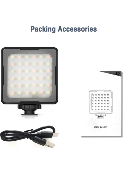 Cl-36 Mini Ikili Renkli LED Video Işığı 2800K-8500K Parlaklık Ayarlanabilir Dahili Şarj Edilebilir Pil (Yurt Dışından) modelleri