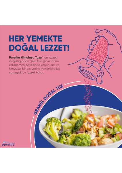Himalaya Tuzu - Granül Kristal Kaya Tuzu Pembe - Cam Şişe Seramik Değirmenli 120g modelleri