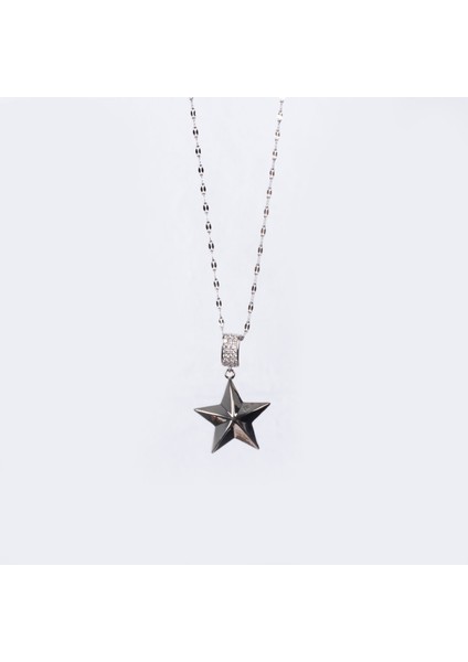 Yıldız Çelik Kolye NUR-CL00308