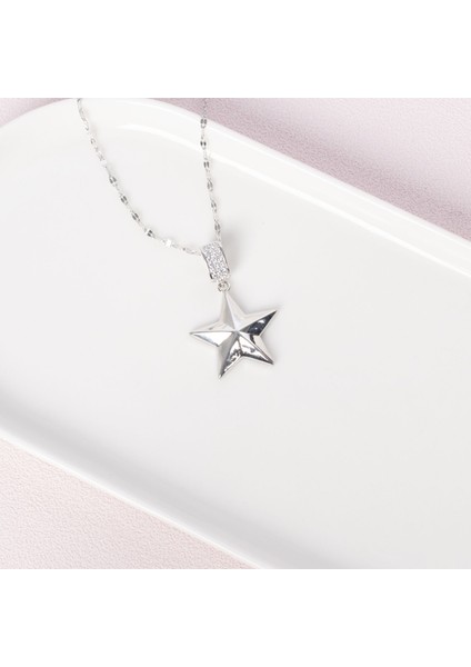 Yıldız Çelik Kolye NUR-CL00308 fiyatları