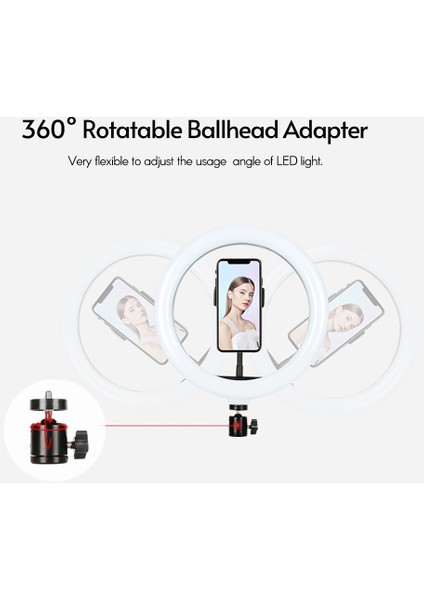 10 Inçlik Rgb Dairesel Işık 2800K - 6500K Doyması Ayarlanabilir USB ile Güçlendirilmiş (Yurt Dışından) fiyatları