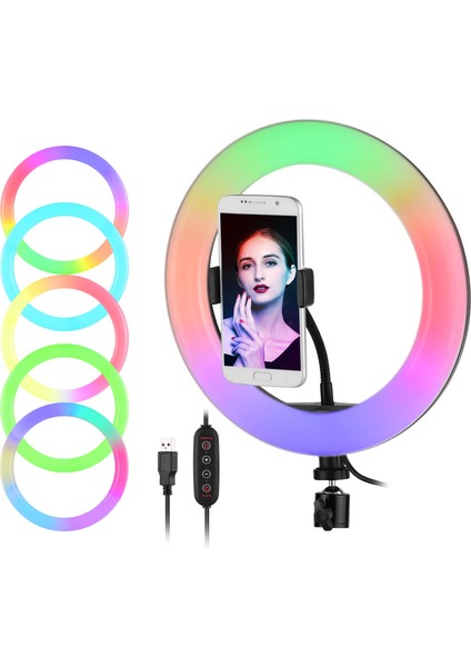 10 Inç Rgb Halka Işığı 29 Aydınlatma Modu Ayarlanabilir (Yurt Dışından) fiyatları